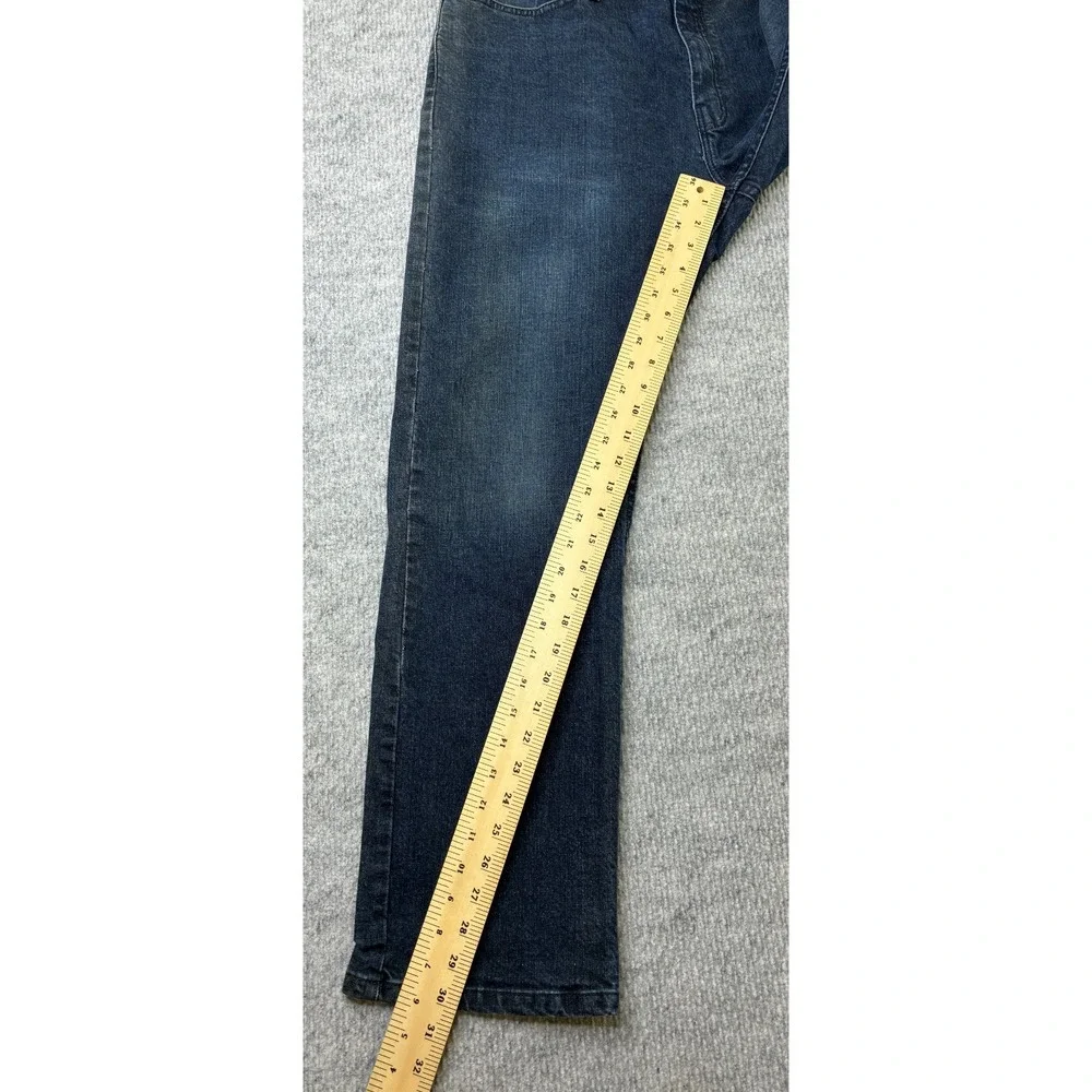 Nautica Mens Jeans 36x30 Straight Fit Stretch Dark Wash Blue Denim